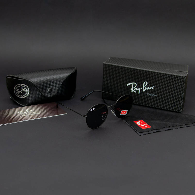 Сонцезахисні окуляри RAY BAN ROUND (арт. RB3448) чорні/чорна оправа, фото 3