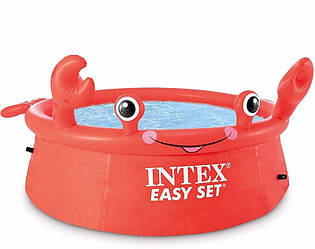 Надувний круглий басейн Intex 26100 (183*51 см) Щасливий краб Easy Set