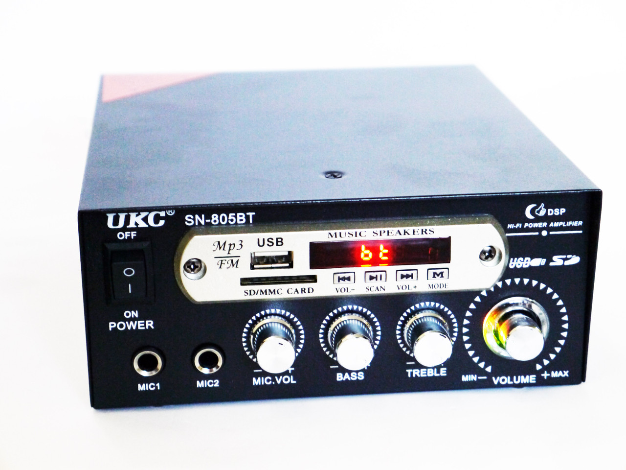 Підсилювач UKC SN-805BT - Bluetooth, USB,SD,FM,MP3! 300W+300W Караоке 2х канальний