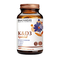 Вітамін K + Вітамін Д3 в Олії Чорного кмину 180 кап Doctor Life K&D3 Special США Доставка з ЄС