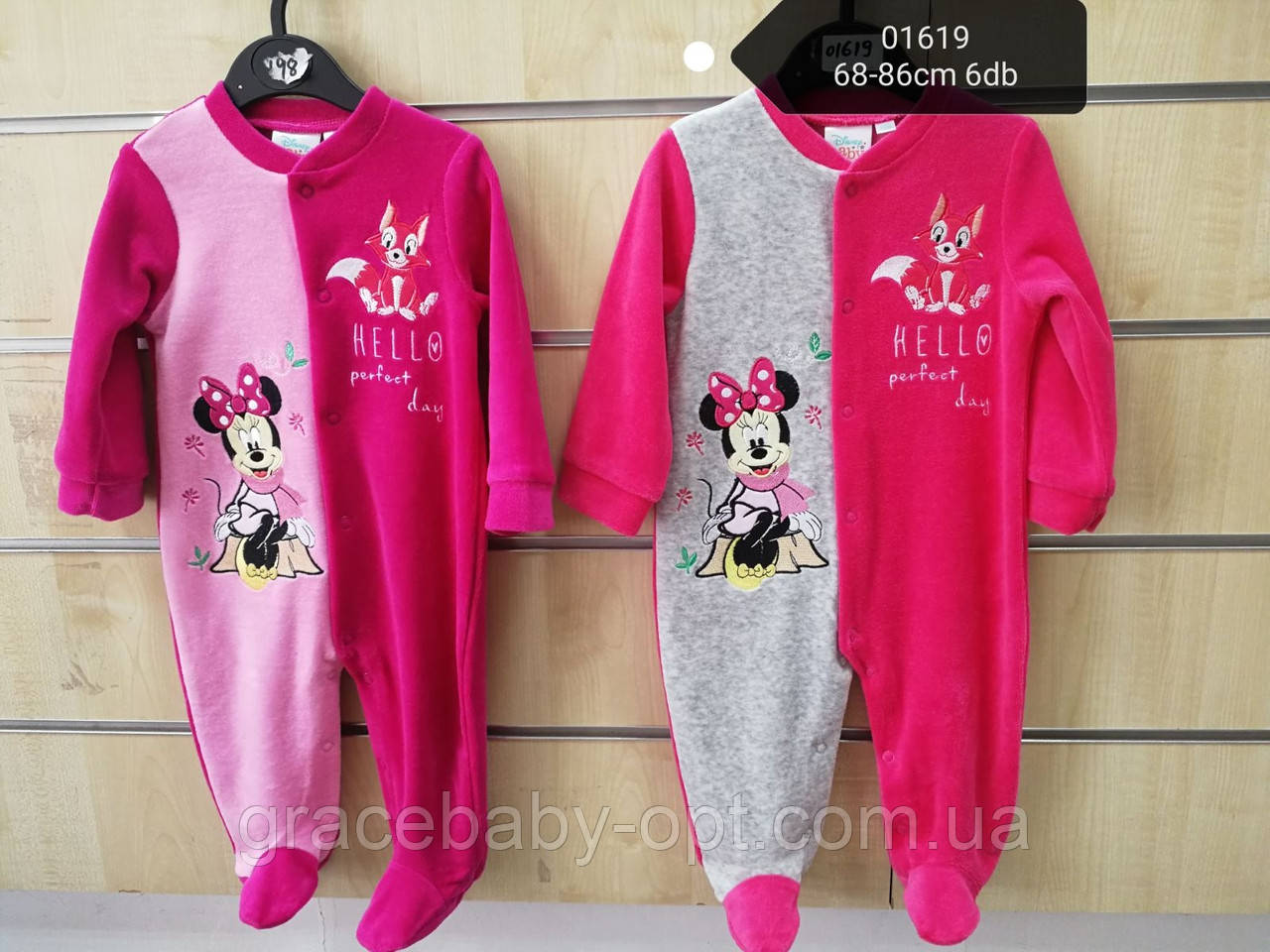 Боді для дівчат оптом, Disney, 68-86 см, № 01619