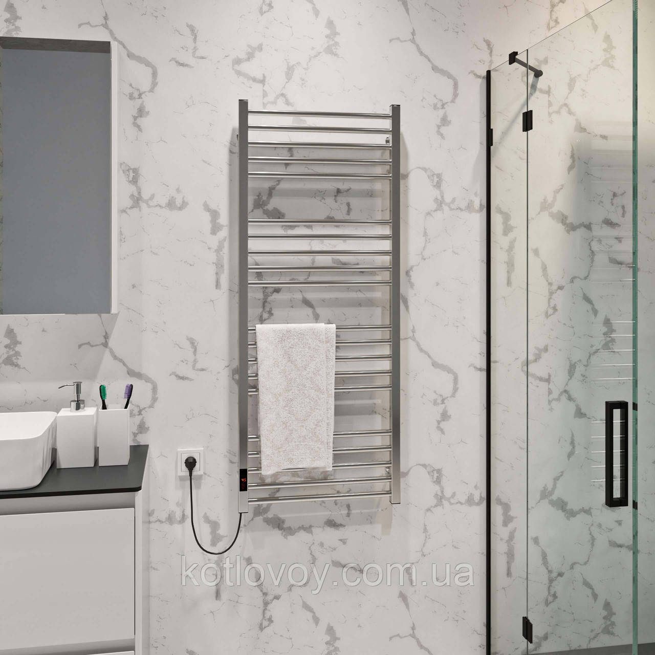 Електричний полотенцесушитель Lima П20 500х1300 Е ліве підключення