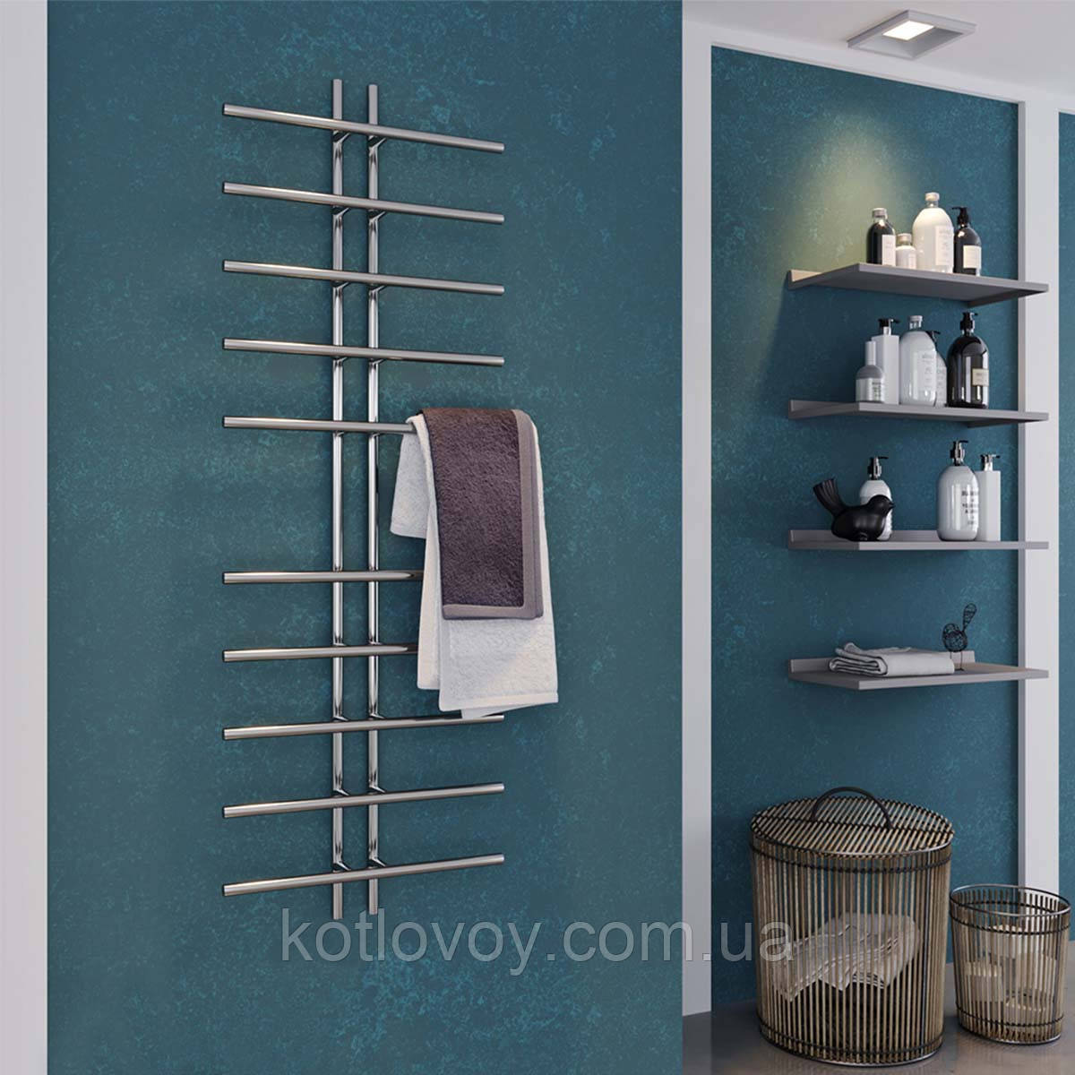 Рушникосушки водяні Gray П10 60х1450 В нижнє підключення