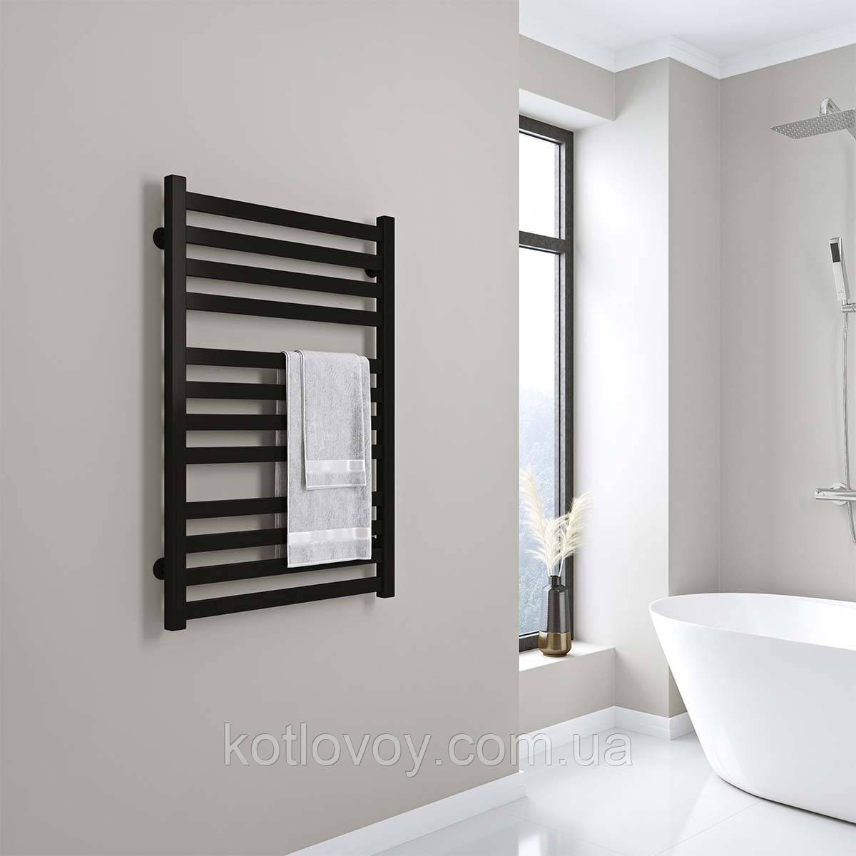 Рушникосушки водяні Magnus П12 500х800 В нижнє підключення (чорний)