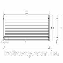 Рушникосушки радіатори Level П9 1200х700 Е ліве підключення (чорний), фото 4