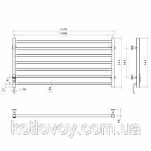 Рушникосушки радіатори Level П7 1000х500 Е ліве підключення (чорний), фото 4