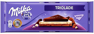 Шоколад молочний Milka Triolade, 300 г