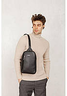 Кожаный мужской рюкзак (сумка-слинг) на одно плечо (2 цвета на выбор)