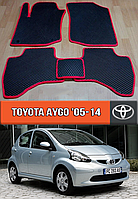 ЕВА коврики Тойота Айго 2005-2014. EVA резиновые ковры на Toyota Aygo