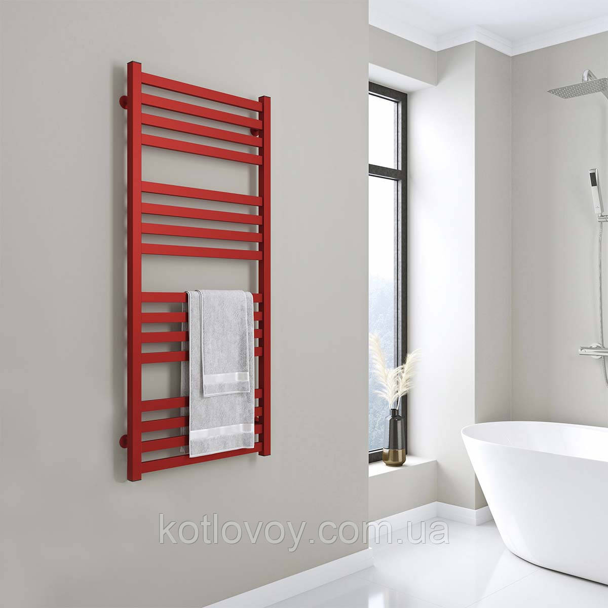 Рушникосушки водяні Magnus П16 500х1200 В бокове підключення (червоний)