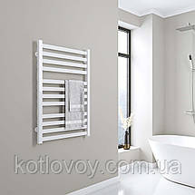 Рушникосушки водяні Magnus П12 500х800 В бокове підключення (білий), фото 4