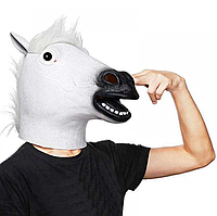 Маска голова лошади (коня) белая