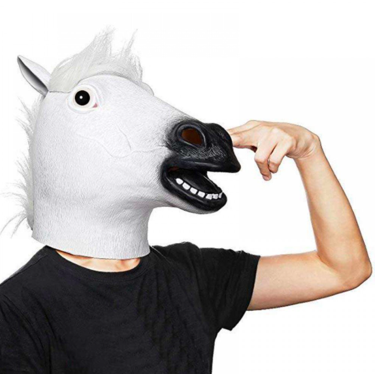 Маска голова лошади (коня) белая - фото 1 - id-p1451305184