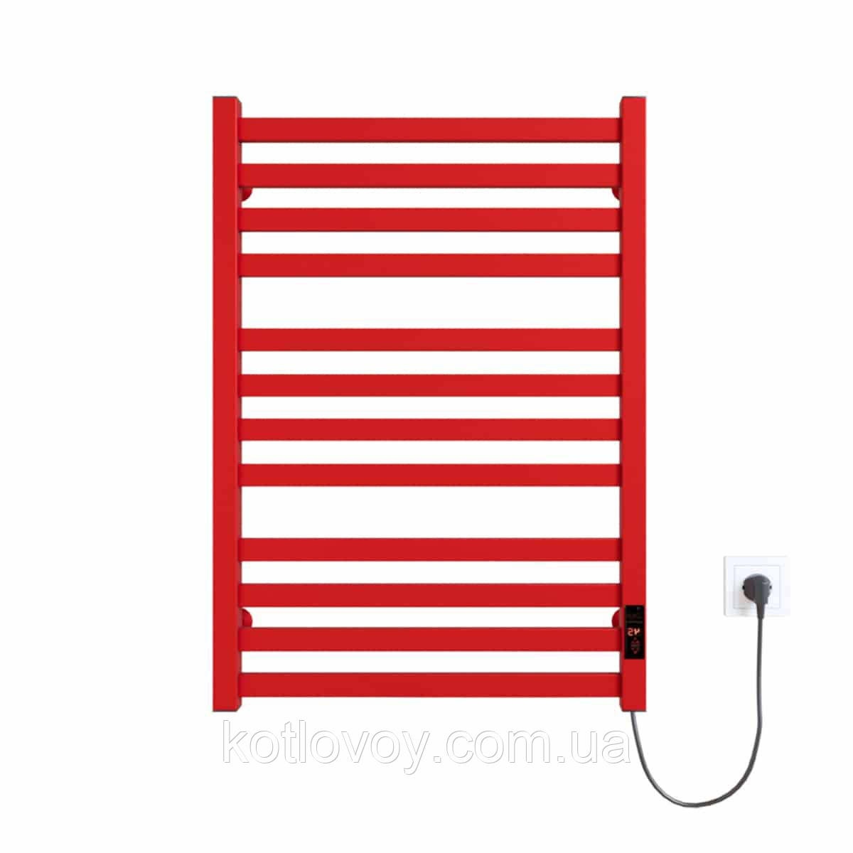 Електричний полотенцесушитель Magnus П12 500х800 Е праве підключення (червоний)