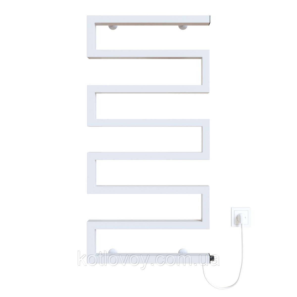 Електричний полотенцесушитель Zeta 500х945 Е праве підключення (білий)