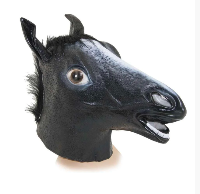 Маска голова лошади (коня) черная - фото 1 - id-p1451306522