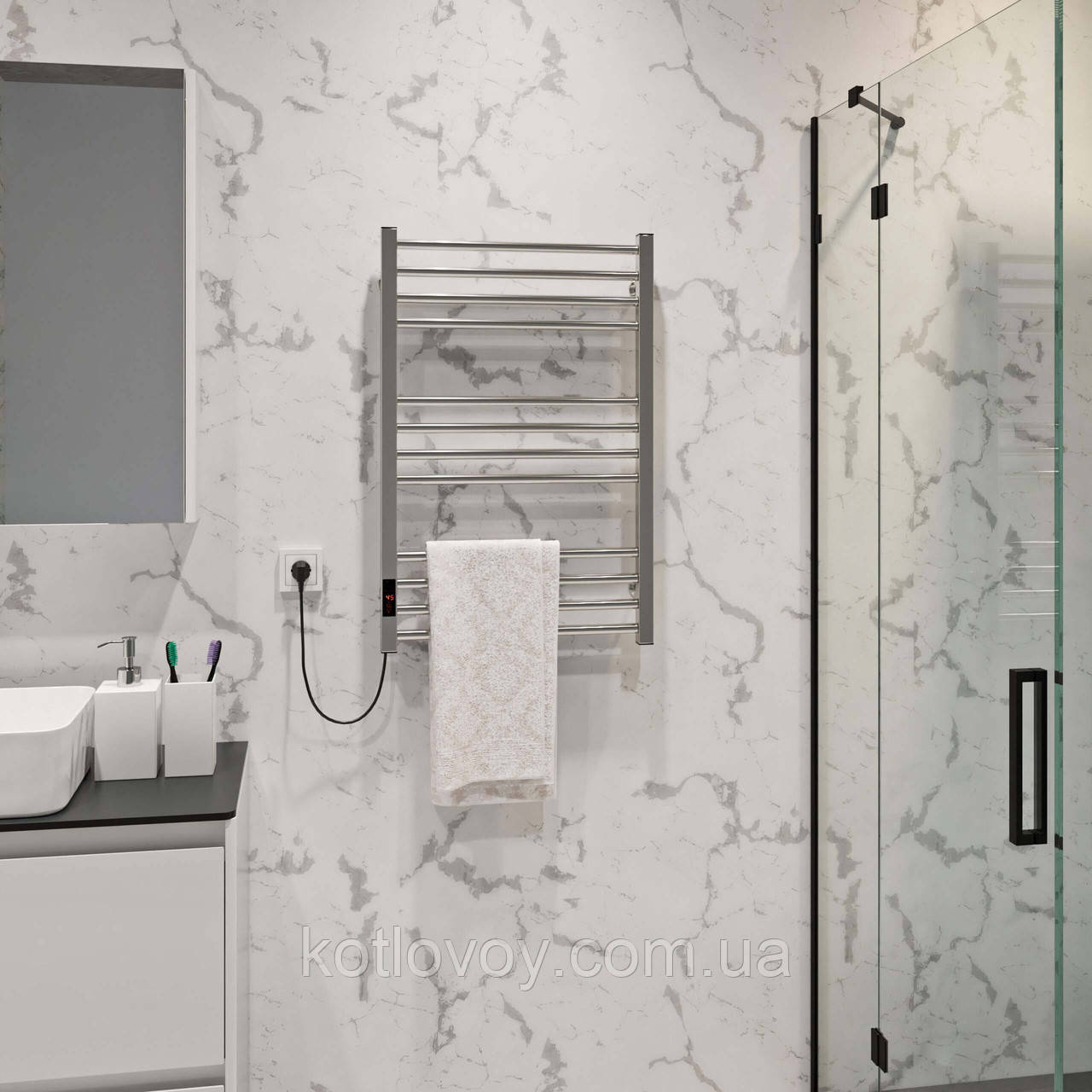 Електричний полотенцесушитель Lima П12 500х800 Е ліве підключення