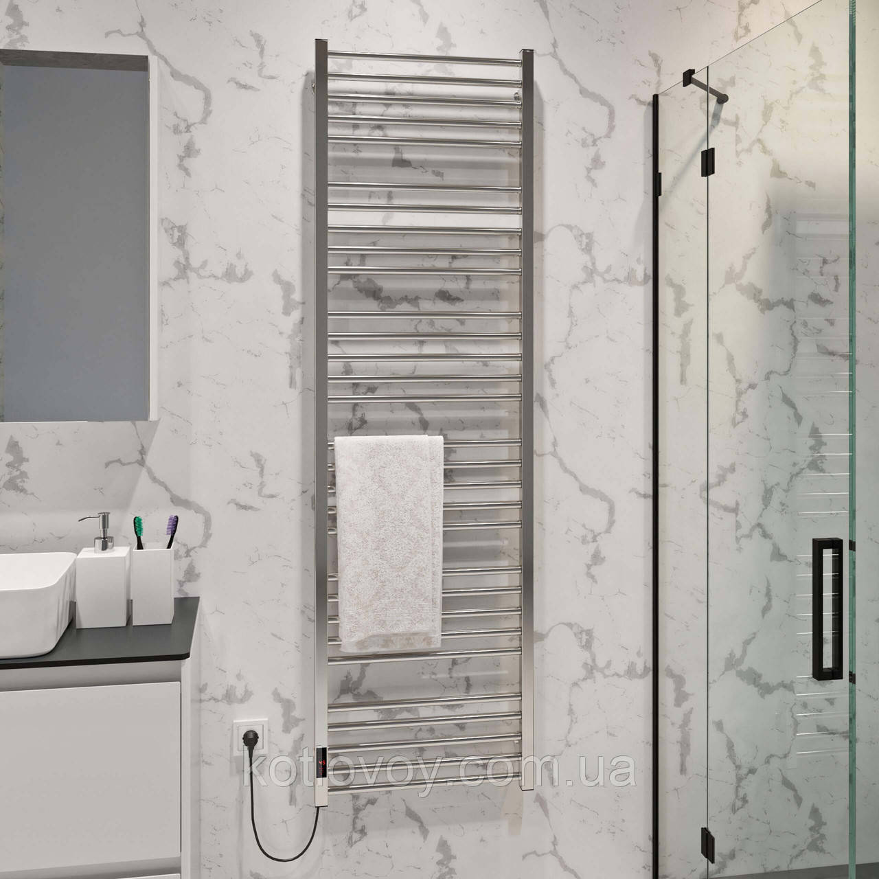 Електричний полотенцесушитель Lima П30 500х1800 Е ліве підключення