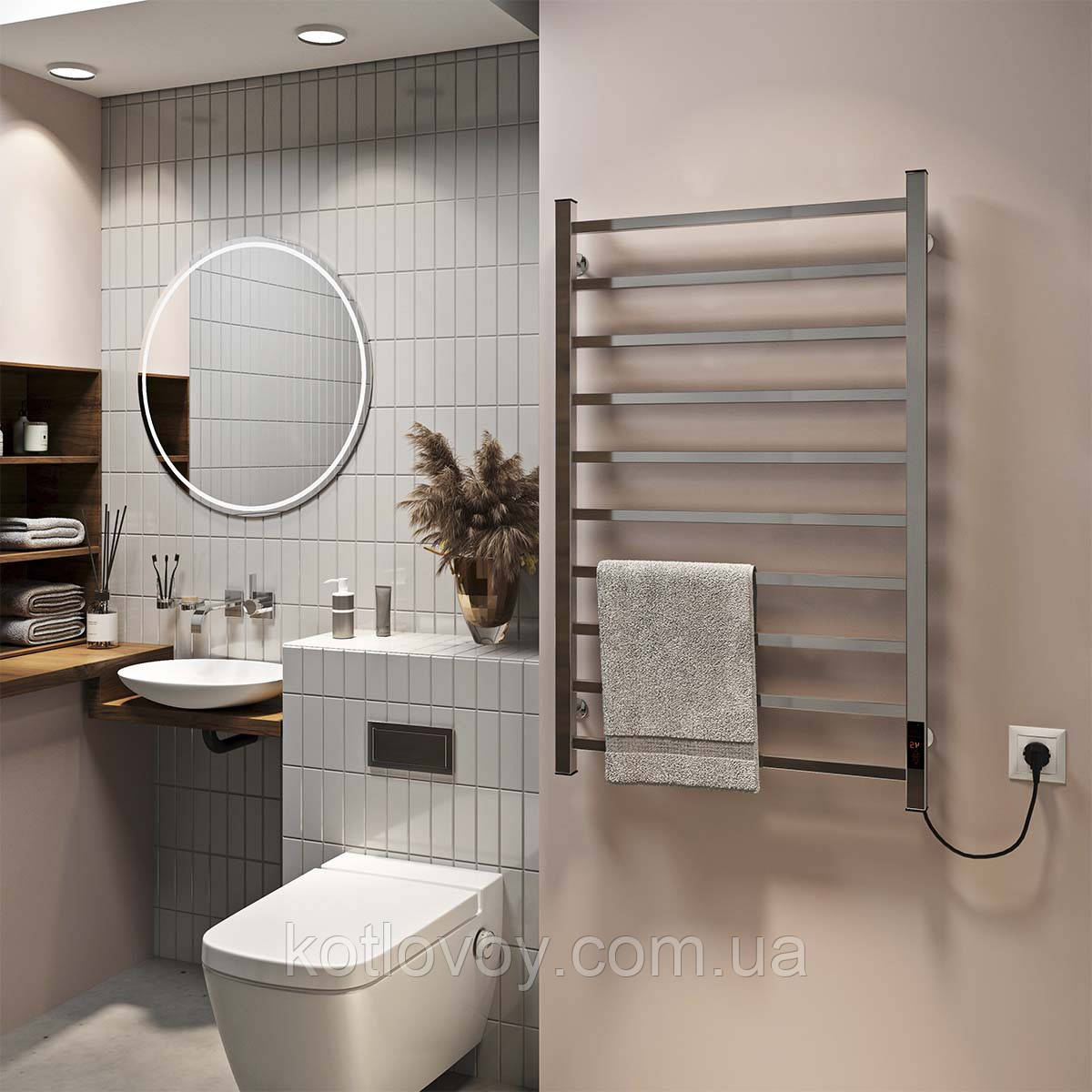 Електричний полотенцесушитель Forest П10 600х1000 Е праве підключення