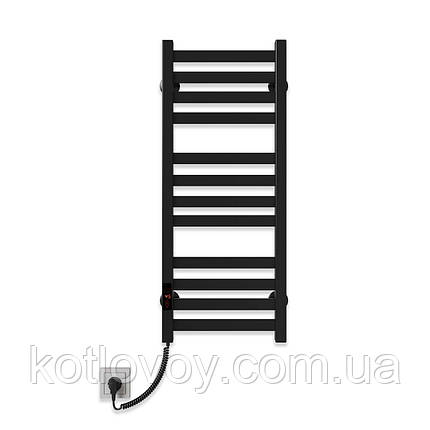 Електричний полотенцесушитель Magnus П8 300х800 Е ліве підключення (чорний), фото 3