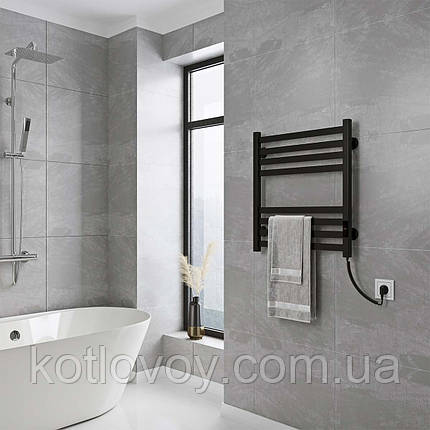 Полотенцесушитель Magnus П8 500х600 Е праве підключення (чорний), фото 3