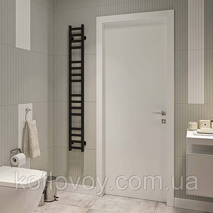 Рушникосушки водяні Magnus П16 200х1600 В нижнє підключення (чорний), фото 1
