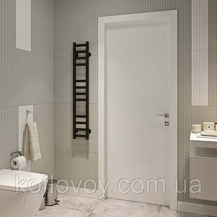 Рушникосушки водяні Magnus П12 200х1200 В нижнє підключення (чорний), фото 1