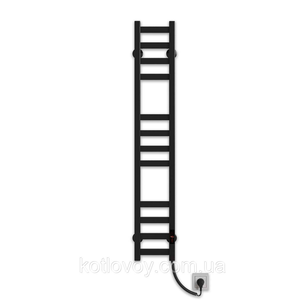 Електричний полотенцесушитель Magnus П12 200х1200 Е праве підключення (чорний)
