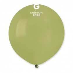 Латексна кулька пастель оливковий 19" / 98 / 48см Green Olive