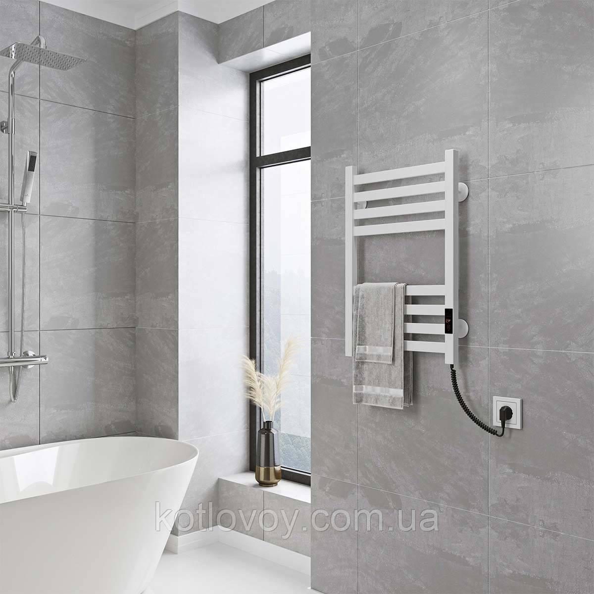 Електричний полотенцесушитель Magnus П8 400х600 Е праве підключення (білий)