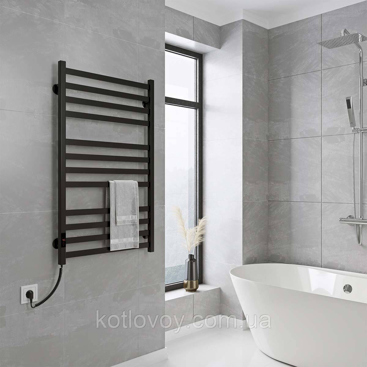 Електричний полотенцесушитель Magnus П12 600х1000 Е ліве підключення (чорний)