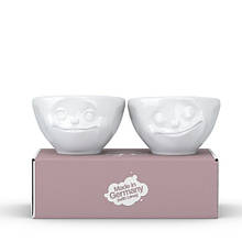 Набір з двох фарфорових піал серія емоційної посуду від Tassen "Мрійник та Щастя" 100 мл