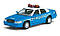 Дитяча колекційна машинка Kinsmart Ford Crown Victoria Поліцейська KT5342aw метал інерційна відчиняються двері іграшка, фото 3