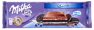 Шоколад молочний Milka Oreo (милка з ванільним печивом), 300 г