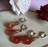 Сережки з сердликом і рухтопазом, фото 2