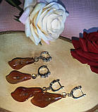 Сережки з сердликом і рухтопазом, фото 10