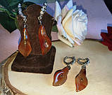 Сережки з сердликом і рухтопазом, фото 5