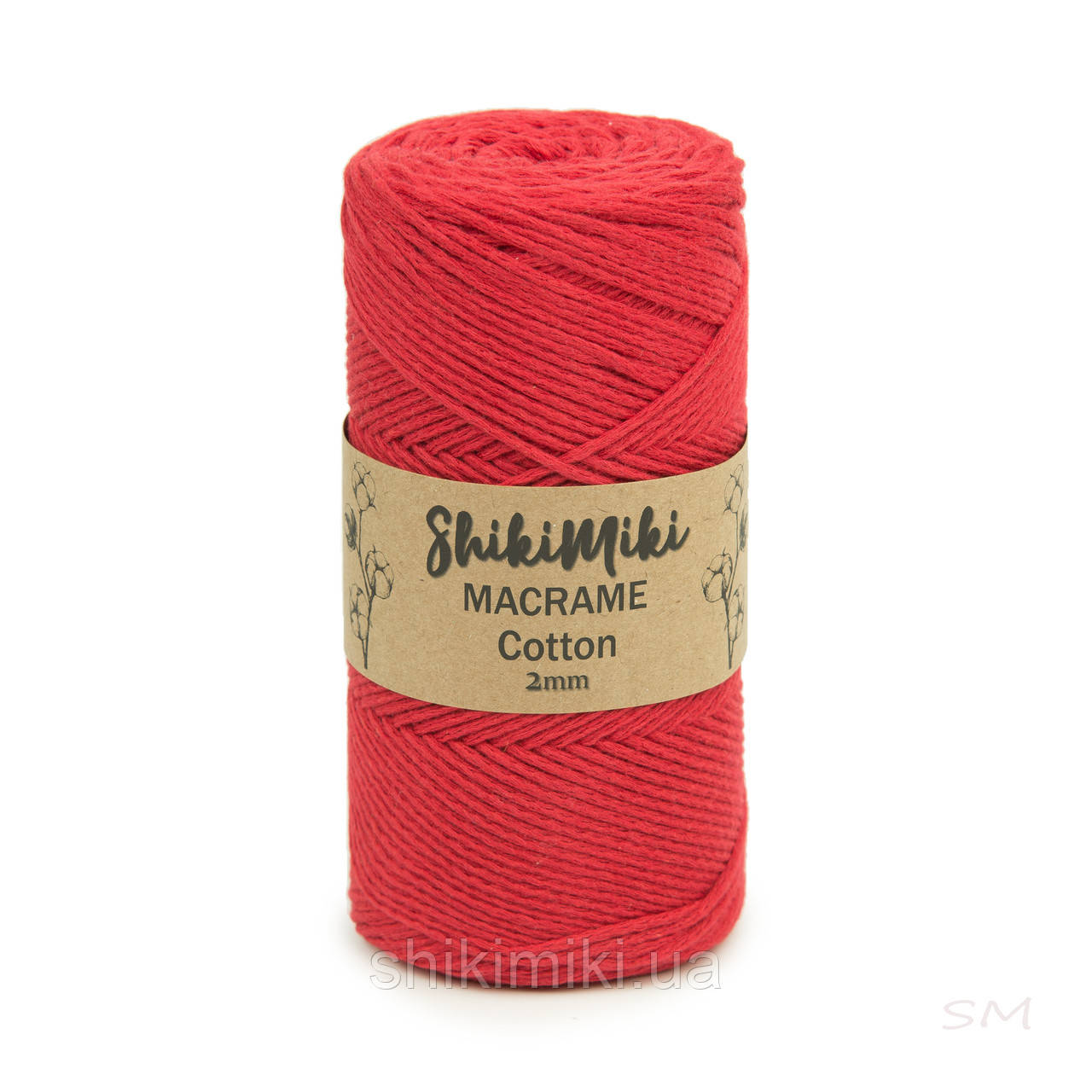 Еко Шнур Cotton Macrame, колір Червоний