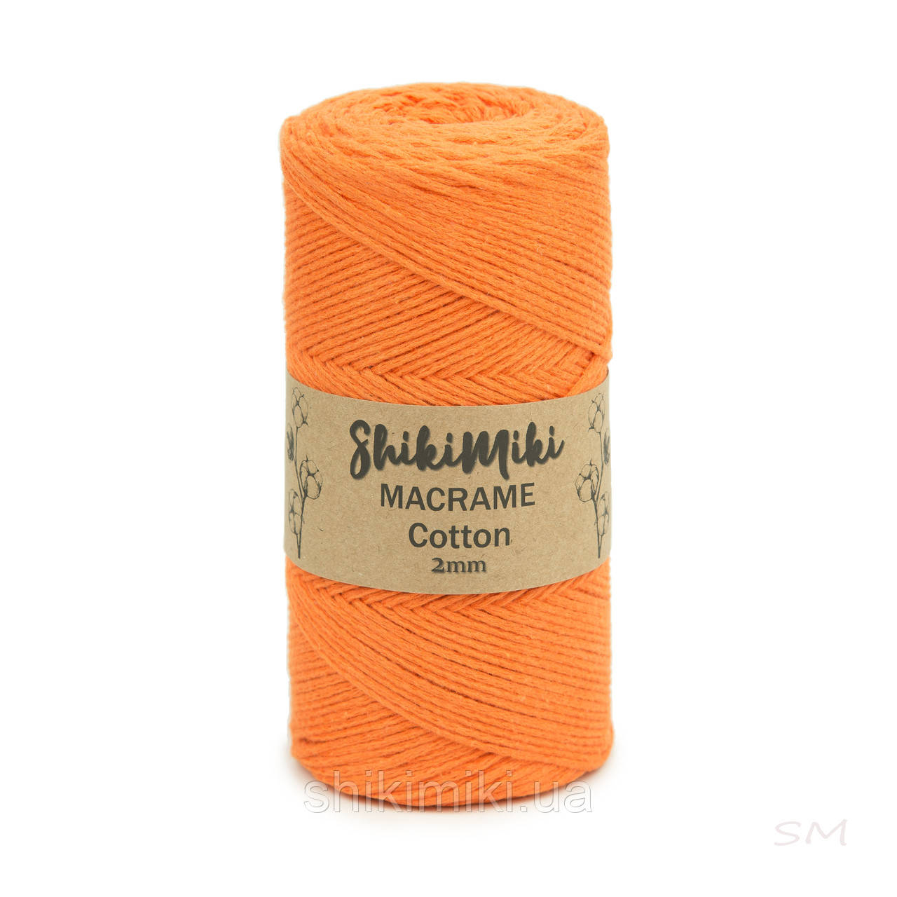 Еко Шнур Cotton Macrame, колір Морквяний, фото 1