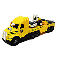 Машинка «Евакуатор з катком» Wader Magic truck Technic жовта 78 * 27 * 18 см (36450), фото 2