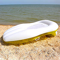 Надувне крісло шезлонг з ручками і підсклянником Intex, жовте, 163 * 104 см (56805), фото 4