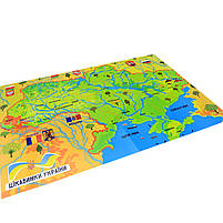 Настільна гра з багаторазовими наклейками «Карта України» Умняшка, від 6 років, (КП-001), фото 3