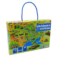 Настільна гра з багаторазовими наклейками «Карта України» Умняшка, від 6 років, (КП-001), фото 4