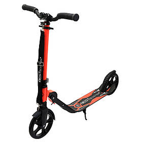 Самокат двоколісний BEST SCOOTER затиск керма, амортизатор, колеса PU, 200 мм, помаранчевий, до 100 кг (67450)