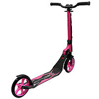 Самокат двоколісний BEST SCOOTER затиск керма, амортизатор, колеса PU, 200 мм, рожевий, до 100 кг (87602), фото 3