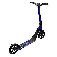 Самокат двоколісний BEST SCOOTER затиск керма, амортизатор, колеса PU, 200 мм, синій, до 100 кг (67490), фото 3