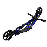 Самокат двоколісний BEST SCOOTER затиск керма, амортизатор, колеса PU, 200 мм, синій, до 100 кг (67490), фото 4