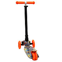 Самокат складаний Best Scooter помаранчевий, 4 колеса PU - 120 мм (779-1340), фото 2