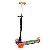 Самокат складаний Best Scooter помаранчевий, 4 колеса PU - 120 мм (779-1340), фото 4