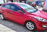 Дефлектори вікон (вітровики) Hyundai i30 HB 2011-2016 (Autoclover/Корея), фото 6